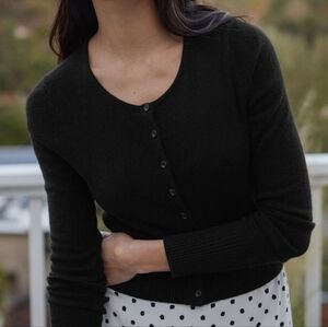 Womens Jenni Kayne Cashmere Finley Cardigan Small Black